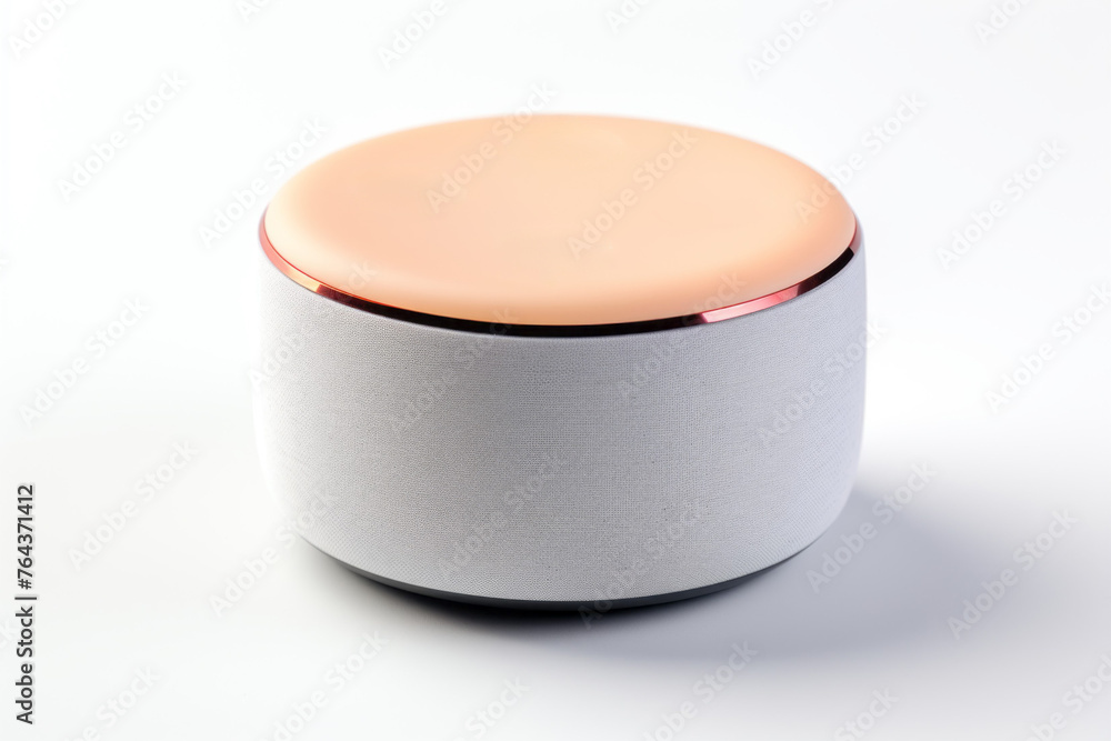 Poster smart speaker. background with selective focus and copy space