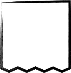 Square brush strokes geometric shape. Design elements