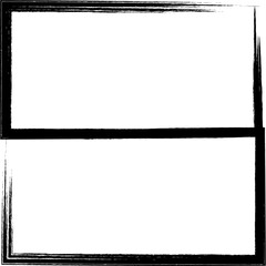 Obraz premium Square brush strokes geometric shape. Design elements