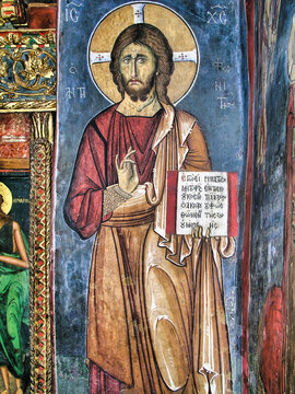 The frescoes of the Orthodox - Byzantine - La Panagia tou Araka, or Arakos church located in Cyprus, its wall paintings are perfectly preserved.