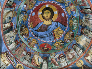 The frescoes of the Orthodox - Byzantine - La Panagia tou Araka, or Arakos (Cyprus) - Pantocrator