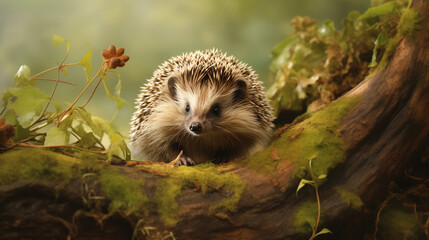 hedgehog in the grass - Powered by Adobe