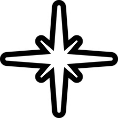 Star geometric shapes. Element bold line