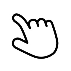Obraz premium gesture finger outline icon pack