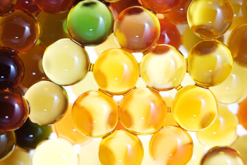 Rainbow of colorful bubbles as background