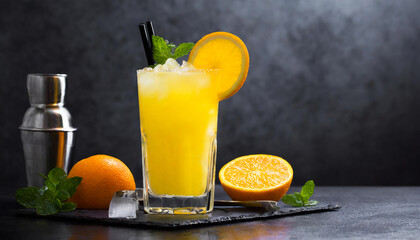 Fototapeta premium screwdriver drink on dark background