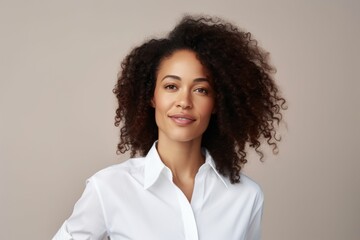 Beautiful african american businesswoman with afro hairstyle