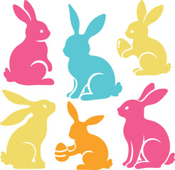 Easter Bunny Rabbits Vector