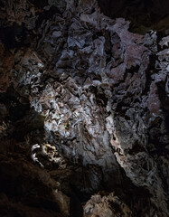 Light on Boxwork Covering Side of Cave