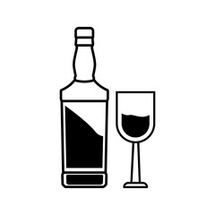 alcoholic beverage beer bottle vector icon