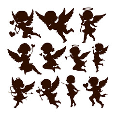 cupid silhouette set