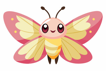 maple moth vector illustration