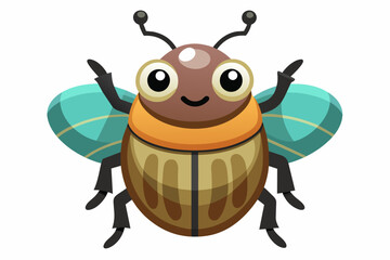 scarab beetle vector illustration