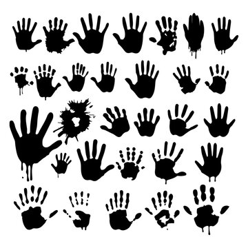 handprint silhouette collection