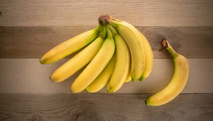 bananas on wooden background