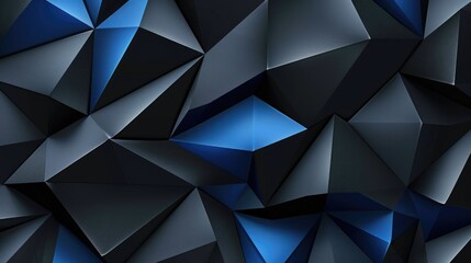 Geometric elegance defines a black and blue background, Ai Generated. - obrazy, fototapety, plakaty