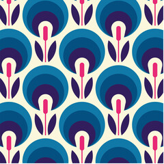 retro flowers Fabric wallpaper and textures 