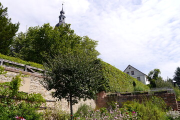 Klostergarten am Kloster Wechselburg in Sachsen