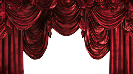 Red stage curtains cut out


