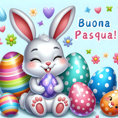 Cartolina d'auguri. Buona Pasqua!