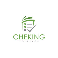 Checking page logo design, paper, page, cheking symbol