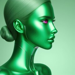 robot woman portrait