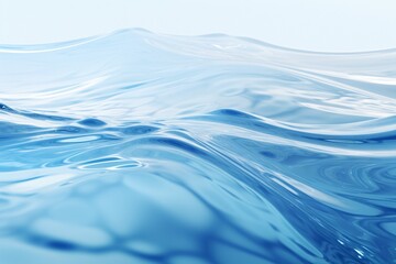 Clean transparent water background, Sea Water Waves Background, blue water wave texture background, Ocean texture, AI Generative
