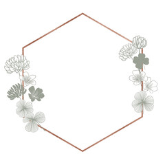 Clover Leaf and Floral Frames Illustration