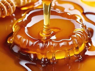 honey flowing from the dipper
