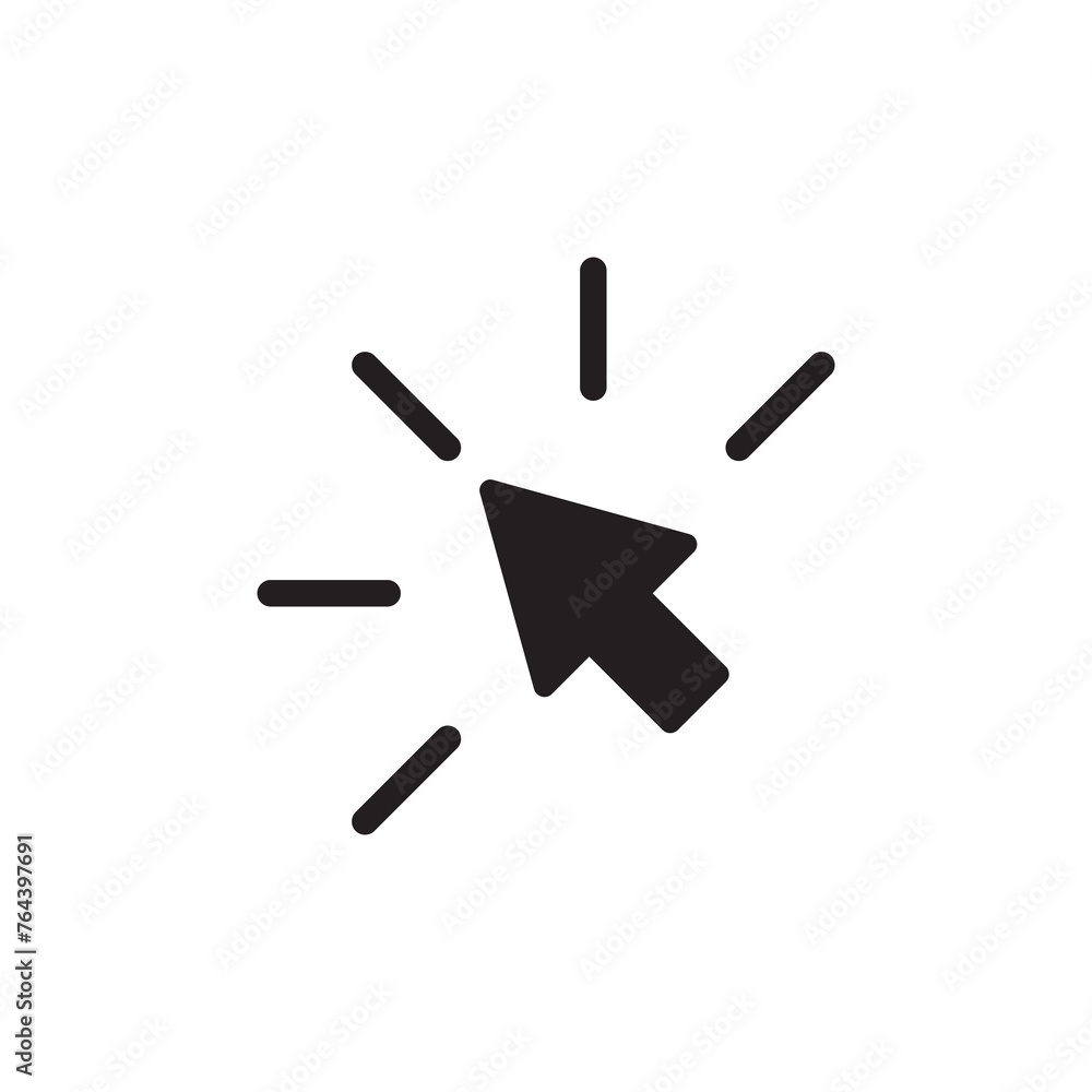 Poster cursor icon simple flat vector illustration on white background..eps