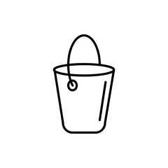Bucket icon simple flat liner vector illustration on white background..eps