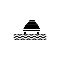 Fototapeta na wymiar Fisherman's bridge icon. simple flat vector illustration on white background..eps