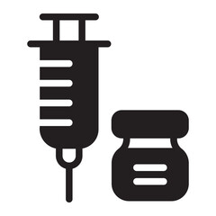 pet vaccine glyph icon