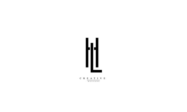 Alphabet letters Initials Monogram logo HL LH H L