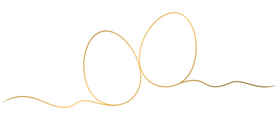 gold easter egg line art