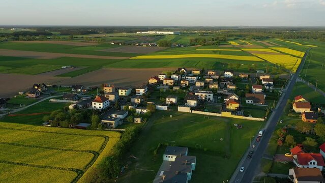 Beautiful Landscape Zimna Wodka Aerial View Poland