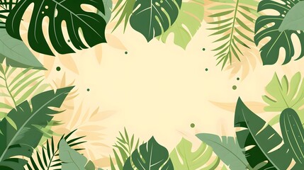 Fototapeta na wymiar tropical leaves background with copy space