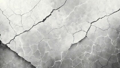 Illustration of gray concrete wall texture with cracks.
