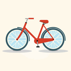 Flat design tandem bicycle icon vector illustration