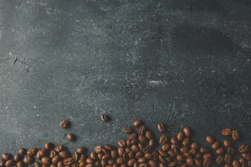 Foto op Plexiglas anti-reflex Coffee beans close-up, beautiful background © shine.graphics