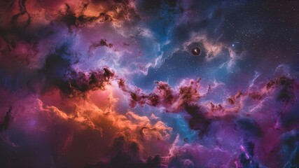Fototapeta na wymiar sky with clouds and stars