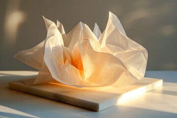 The essence of minimalism captured in a facial tissue where functionality meets purity