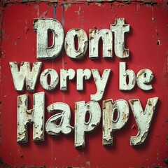 Don’t worry, be happy sign - 764408243