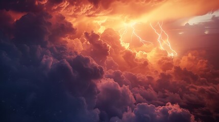 A dramatic and awe-inspiring image of a lightning storm.