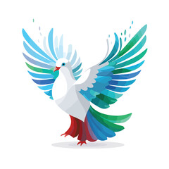 Israel and palestine protecting of peace dove design