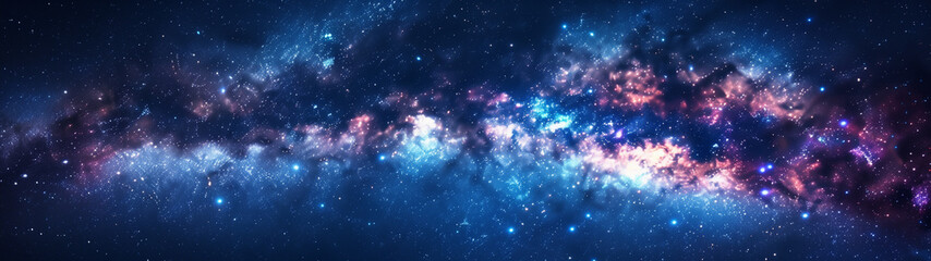 Universe Unveiled: A Stunning Illustration of the Milky Way - obrazy, fototapety, plakaty