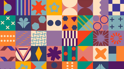 Vivid Color Geometric Pattern Design