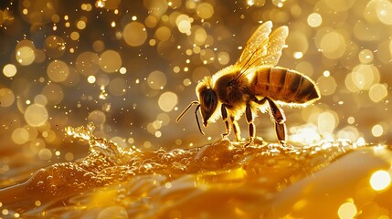 A drizzle of honey from the sun, sweet sunlight - obrazy, fototapety, plakaty