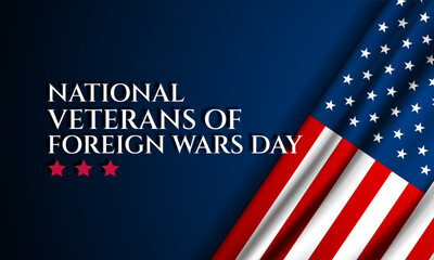 National Veterans Of Foreign Wars Day Background Vector Illustration 