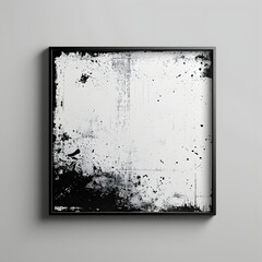 Aesthetic simple black art frame on plain background